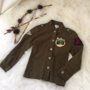 👧 Girl army green jacket by Disney-small